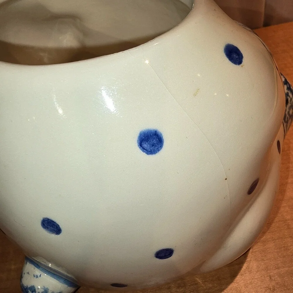 Vintage Weiss Sponge-ware Bear Cookie Jar Heart Made in‎ Brazil Hand Painted